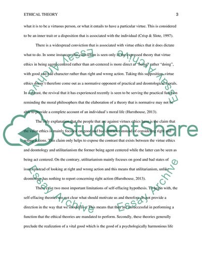 Principal Considerations that Favor Ethical Theory