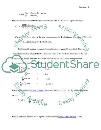 Von Mangoldt function