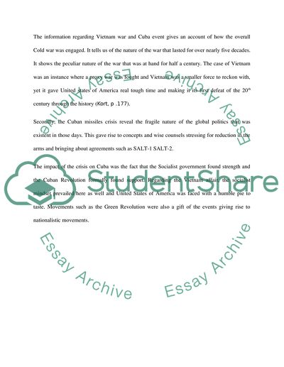 The Highlights of the Cold War