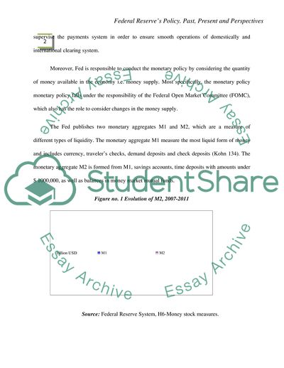 Federal Reserves Policy. Past, Present and Perspectives