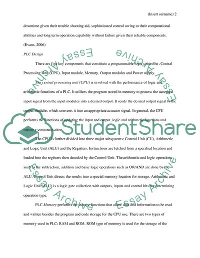 Fundamentals And Applications Of Programmable Logic Controllers