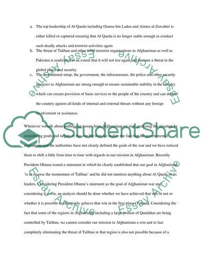 Withdrawing US Troops from Afghanistan