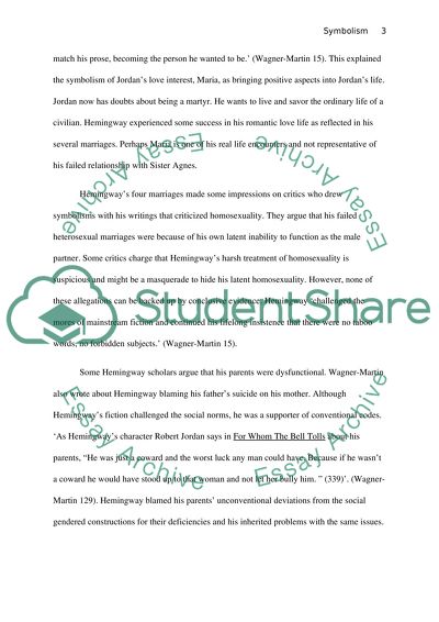 The analysis of For Whom The Bell Tolls