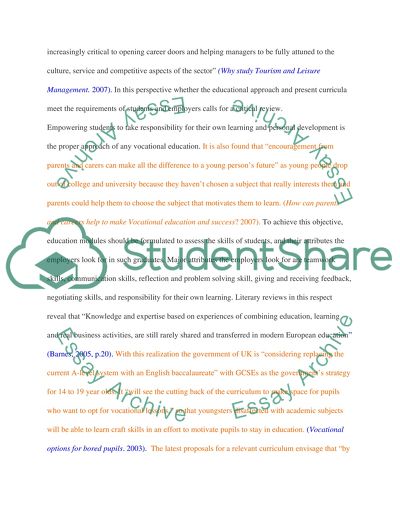 Educational percptions of studying leisure and tourism