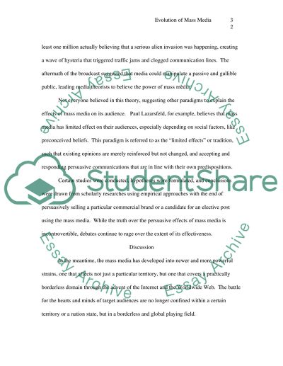 Evolution of Mass Communication