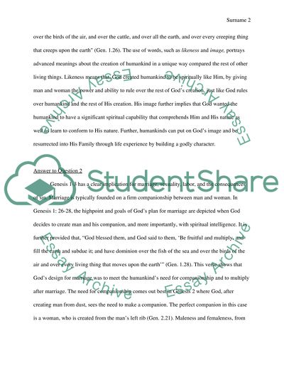 Catholic Bioethics: Genesis 1- 3