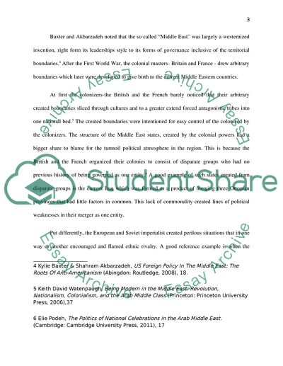 Problems in Middle Eastern Politics