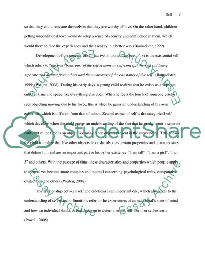 The Notion of the Self Concept