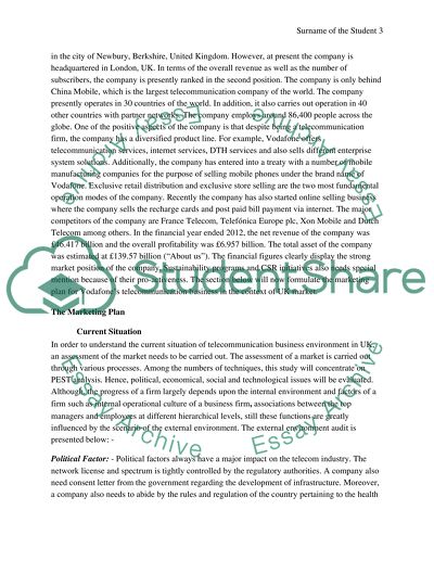 Marketing Planning at Vodafone Corporation