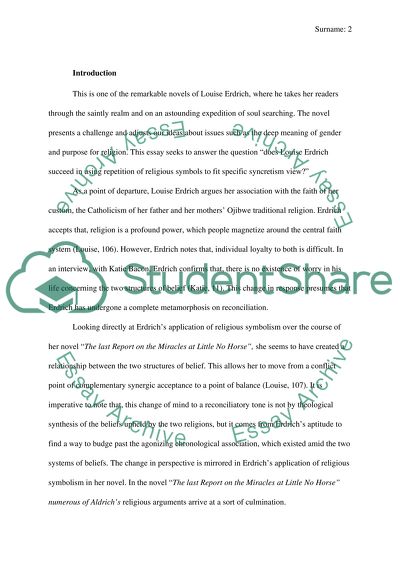 The Last Report on the Miracles at Little No Horse