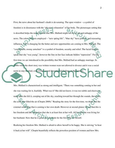 Kate Chopins Character Mrs. Mallard