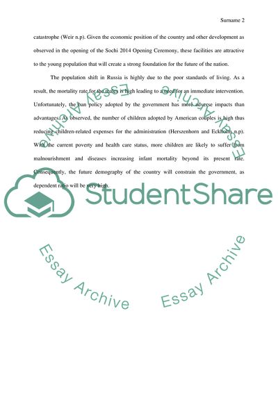 The Russian Population and Demographic Composition