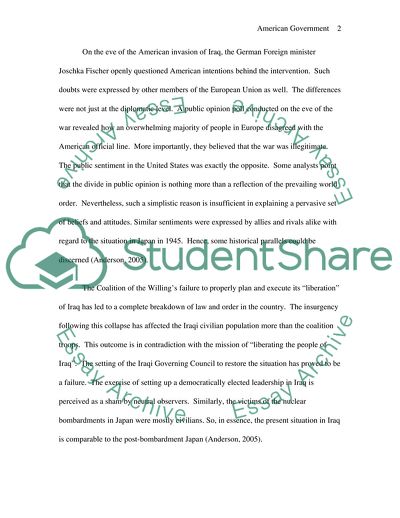 Key Characteristics of American Government