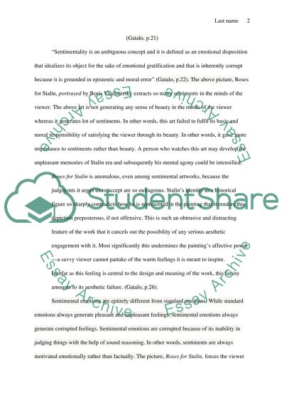 Problems with Sentimental Art