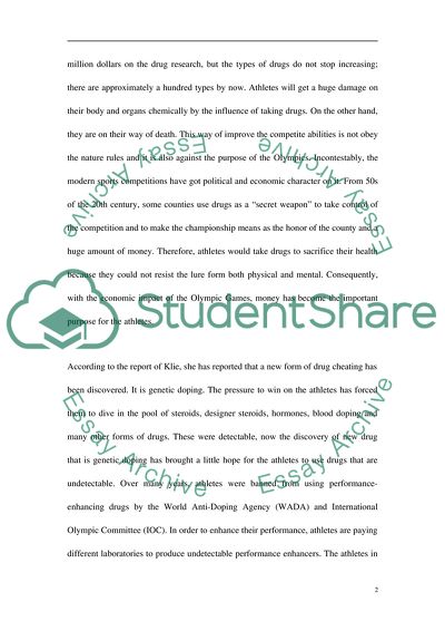 Essence Changing of the Olympic Games