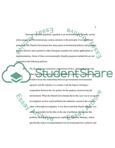 How has Denmark influenced European policymaking in Environmental Policy