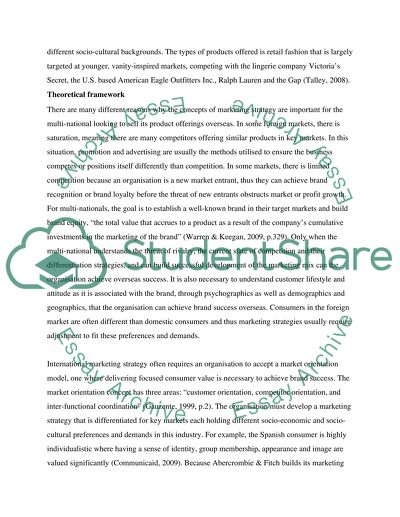 Marketing Strategies for Growth in Overseas Markets: Abercrombie & Fitch