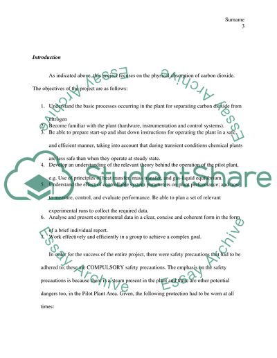 Test runs and pilot experiments on a carbon capture plant