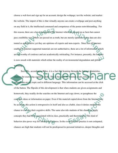 Internet is Not Good for Study