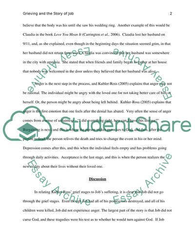 Kubler-Ross Stages of Grief