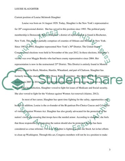 Louise Slaughter as a Congresswoman