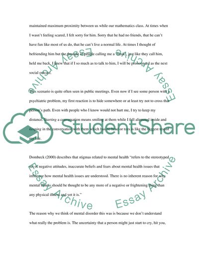 Attitudes toward People with Mental Illness