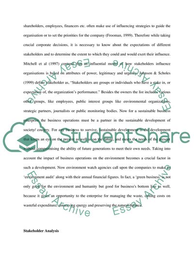 Stakeholder Mapping and Stakeholder Analysis