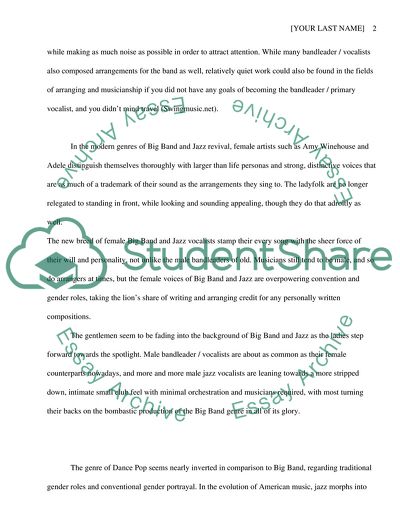 Music Belonging to the Big Band or Dance Pop Genres