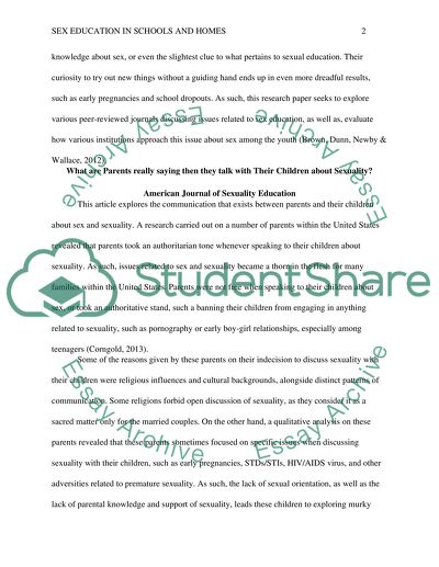 The Ethics of Sex Education