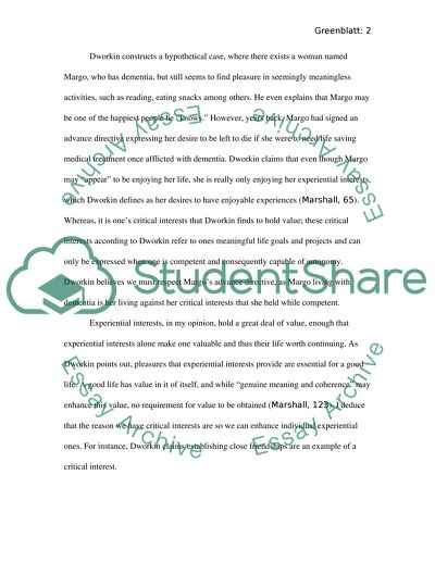 Precedent vs. Contemporaneous Autonomy in Regard to Advance Directives