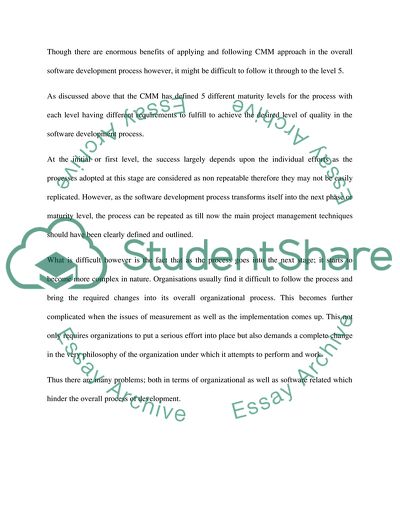 Letter to the CEO about Benefits of CMM Approach