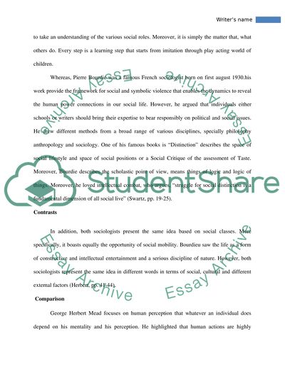THE COMPARISON OF CONTRAST MEAD AND BOURDIEU THEORIES