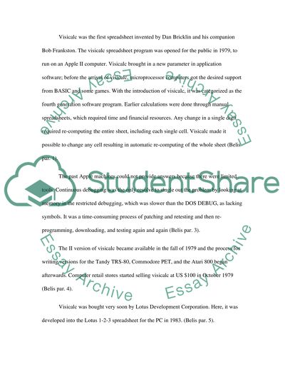 Dan Bricklin and Visicalc