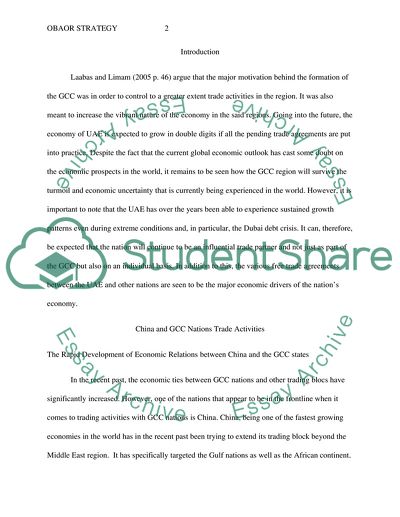 The Influence of OBAOR Strategy in the GCC Countries