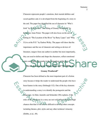 The Use of Character and Setting in Literature