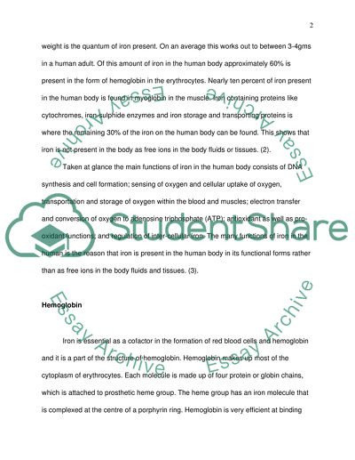 The importance of iron in the human body