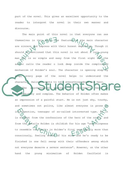 Loneliness and Uniqueness in The Catcher in the Rye