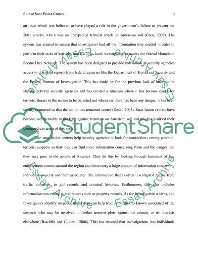The role of state fusion centers in preventing terrorist acts