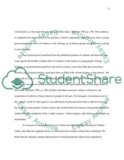 Mass Media and the Impact of Violent Imagery on Teens