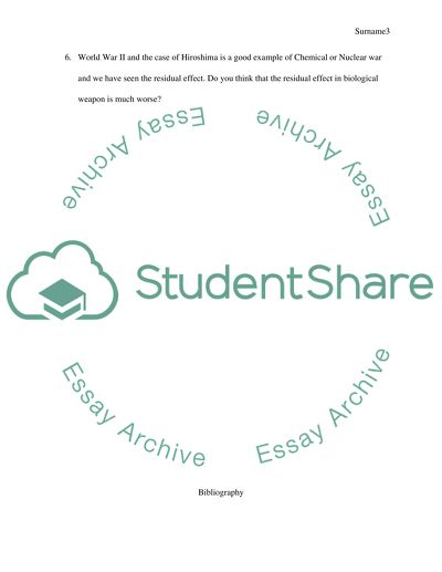 Biological Weapons Program