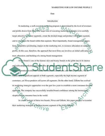 Marketing for Low-Income People - Gillette vs Nivea