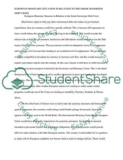 European Monetary Situation about the Greek Sovereign Debt Crisis