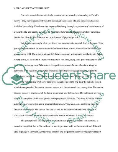 Psychodynamic and Cognitive Theoretical Approaches to Counseling