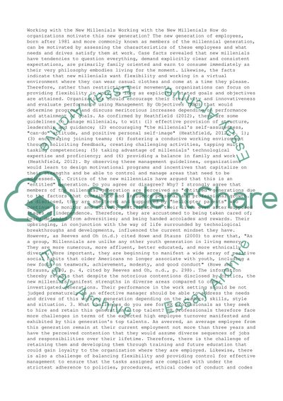 Working with the New Millenials