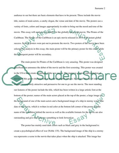 Analysis of Movie Posters (Pirates of the Caribbean)