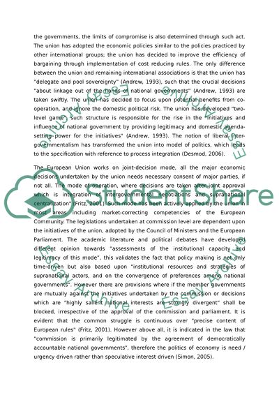 The Political Economy of the European Union