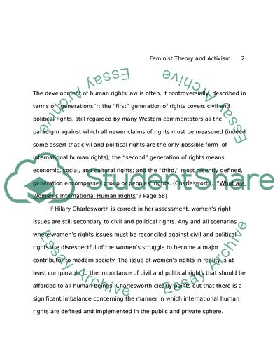 Feminist Theory and Activism