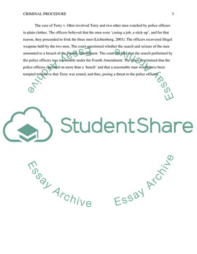 Criminal Procedure Unit 2 Homework