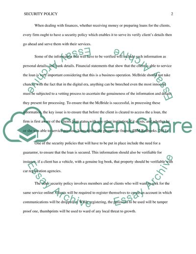 Create a Security Policy