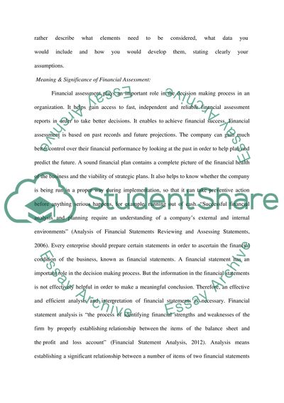 Meaning & Significance of Financial Assessment